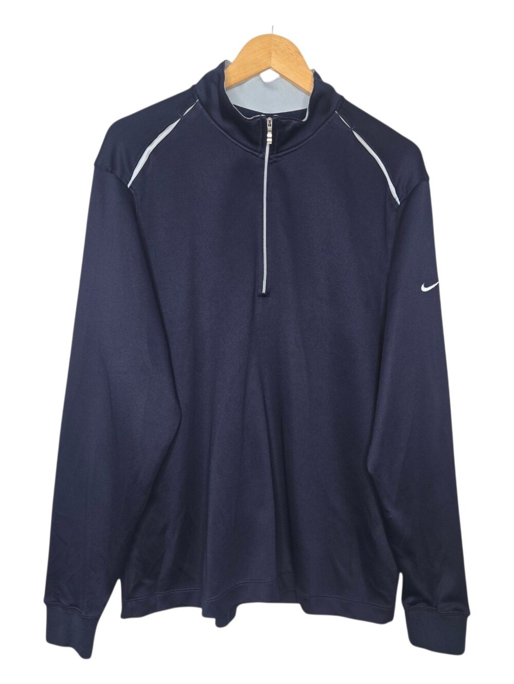 Nike Golf Mens College Navy Blue Tour Performance 1/2 Zip Pullover Large